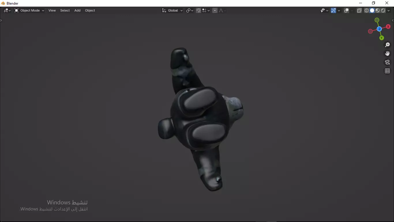 Grey Tedy Bear wearing work Suit Toy Low-poly 3D model_16