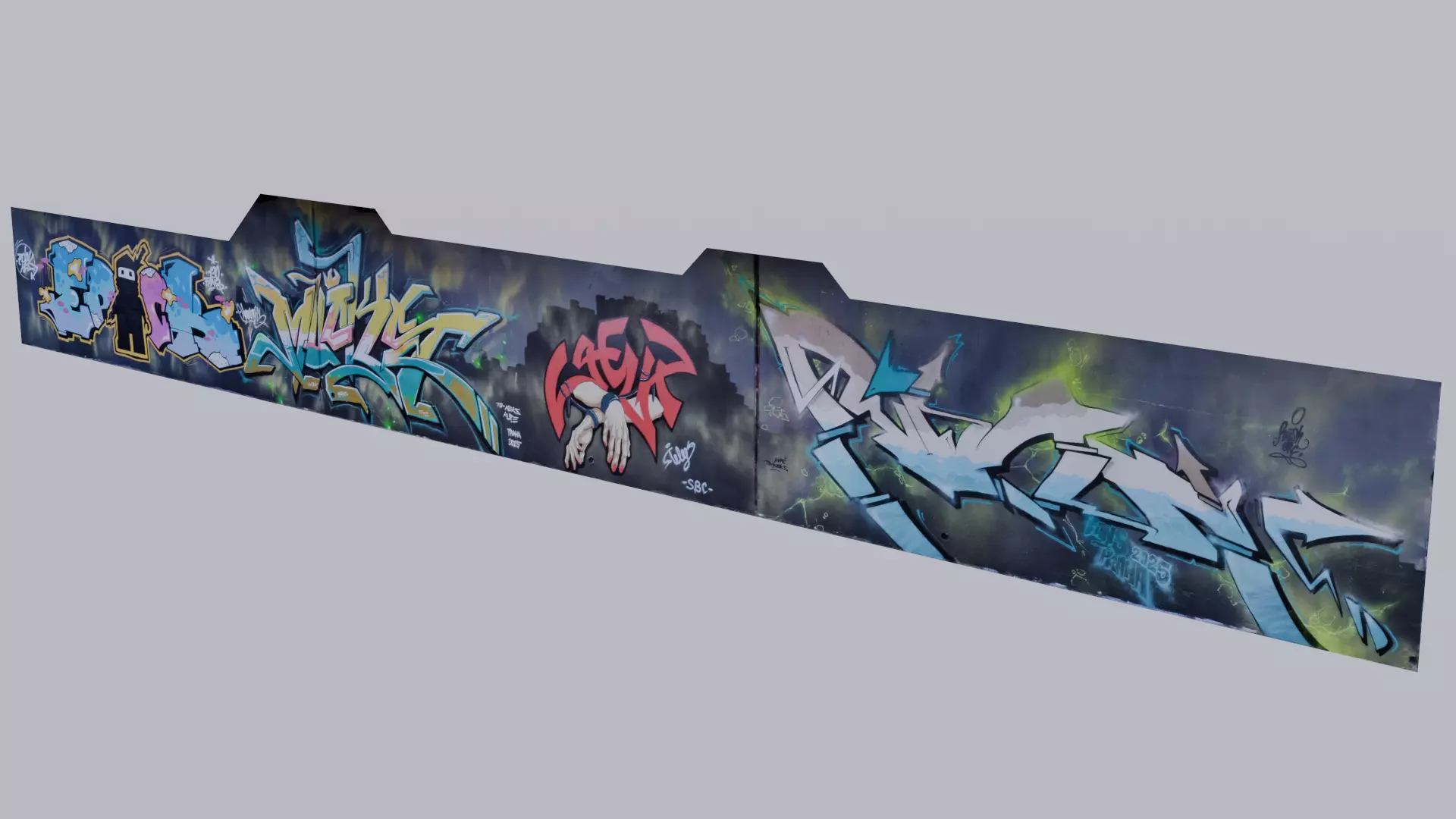 Big graffiti wall III 3D model_6