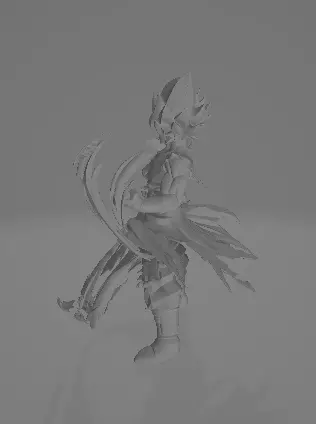 Saiyan Inspired Fighter - Stylized PBR 3D Character Game Ready Low-poly 3D model_4