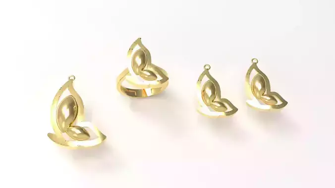 Half-set Jewelry model Texture