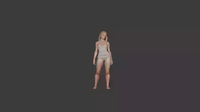 Hot Woman  Stylized 3D Character Model  3D model