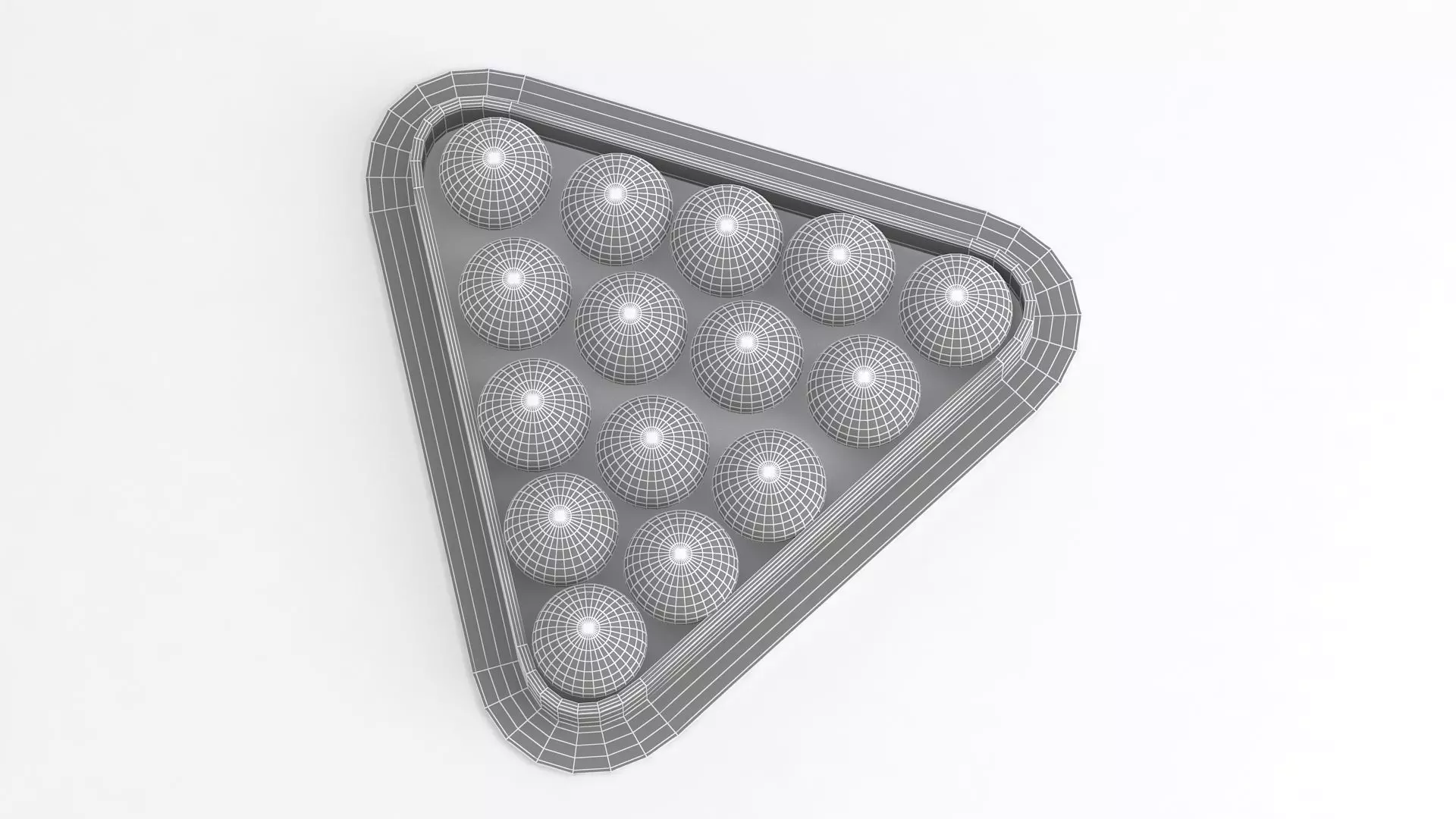 Snooker triangle red balls 3D model_7