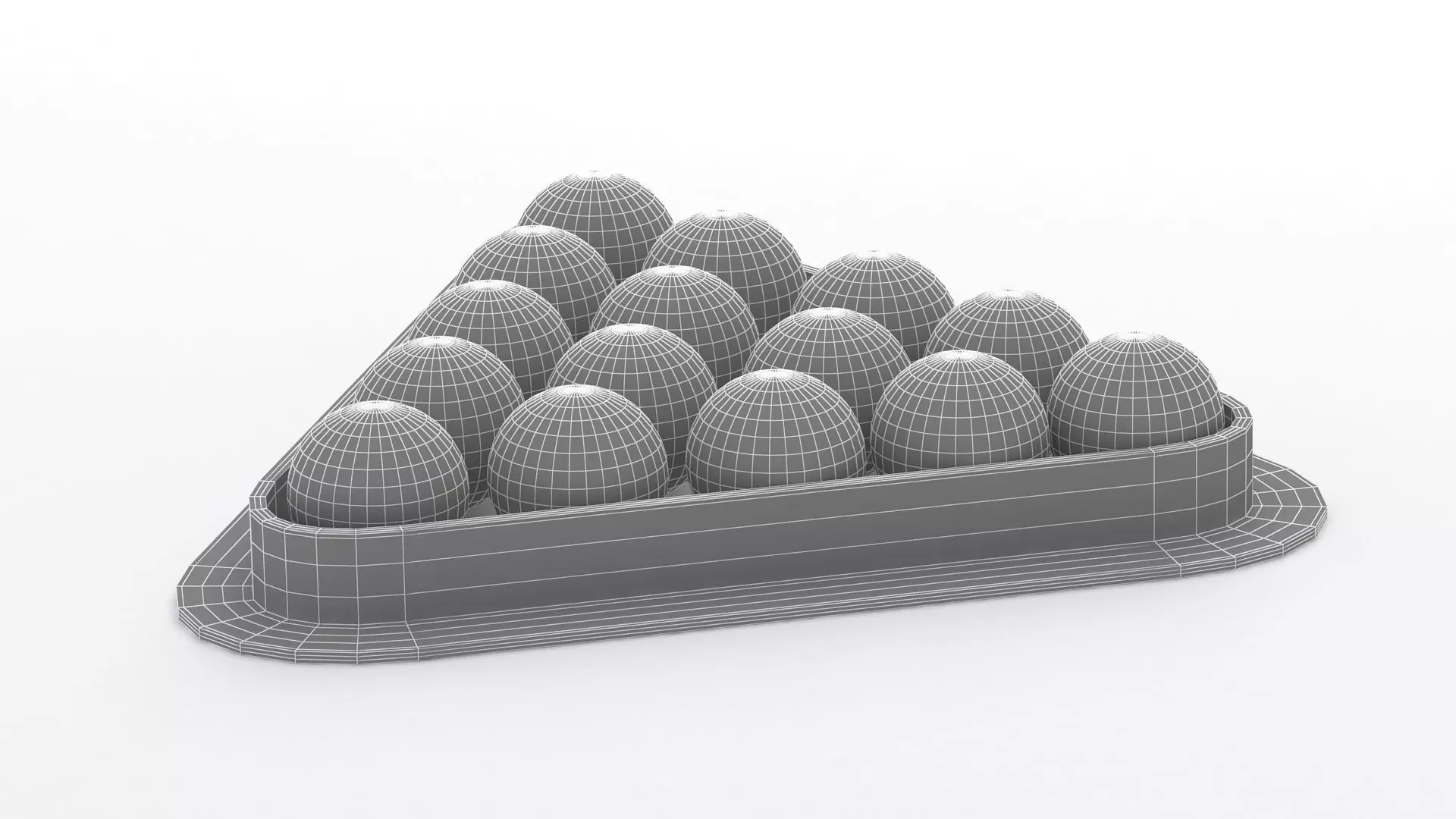 Snooker triangle red balls 3D model_10