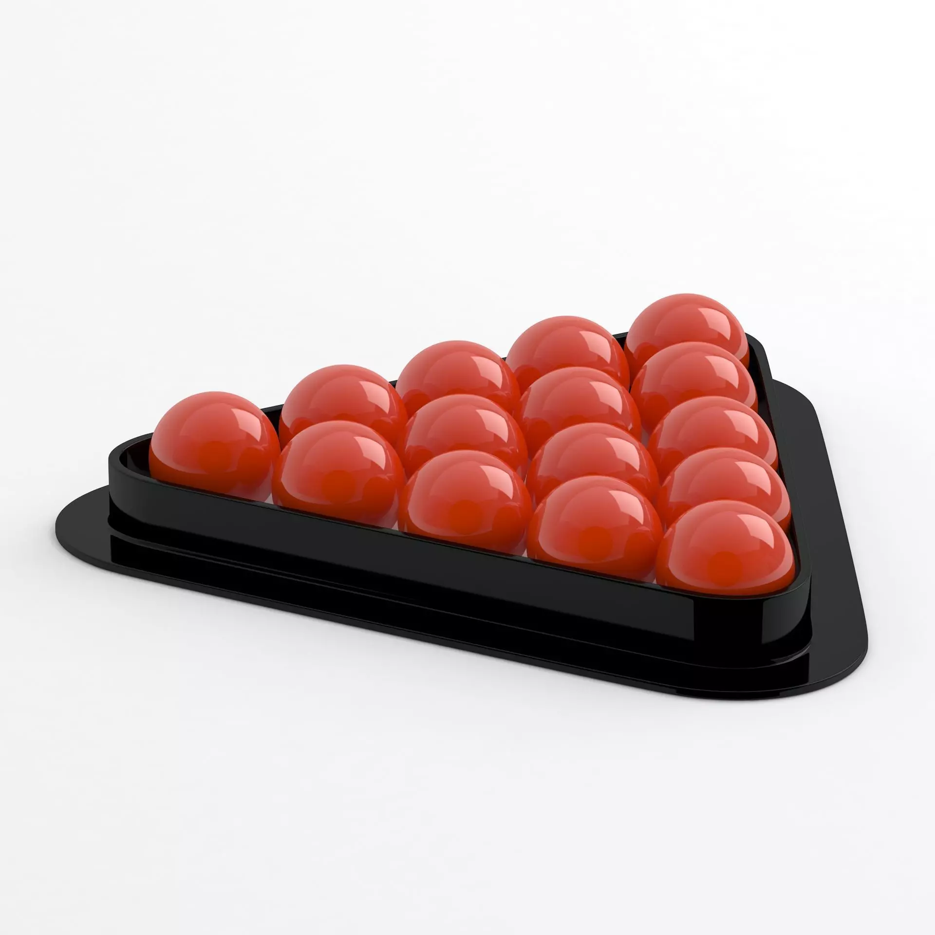 Snooker triangle red balls 3D model_0