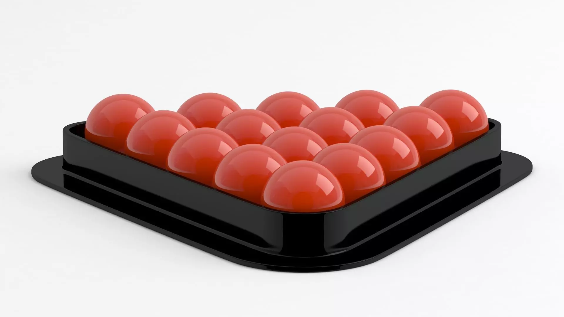 Snooker triangle red balls 3D model_1