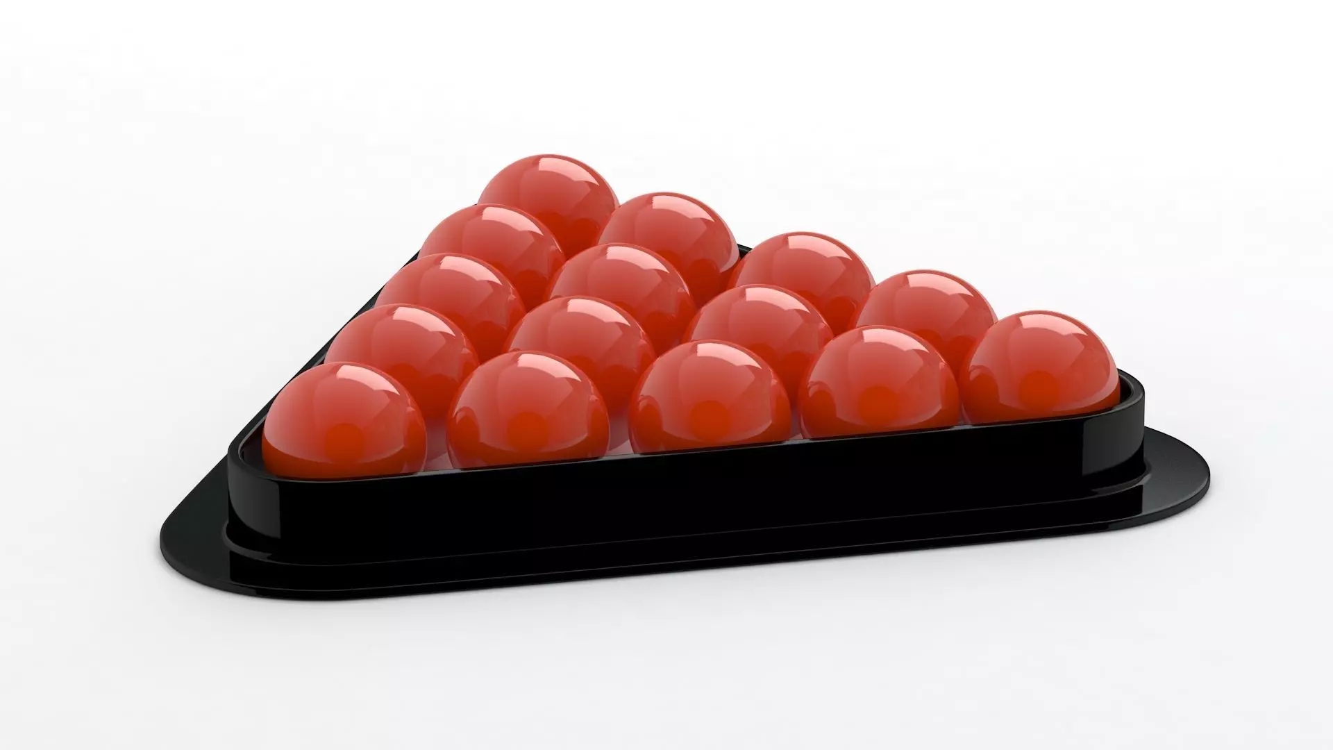 Snooker triangle red balls 3D model_5