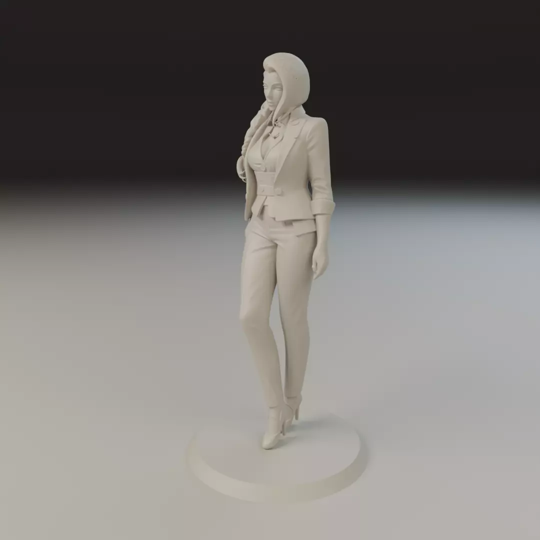 executive pinup 3D print model_9