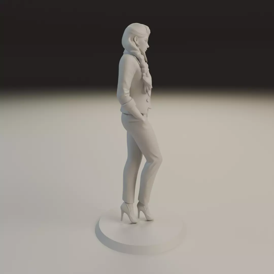 executive pinup 3D print model_1