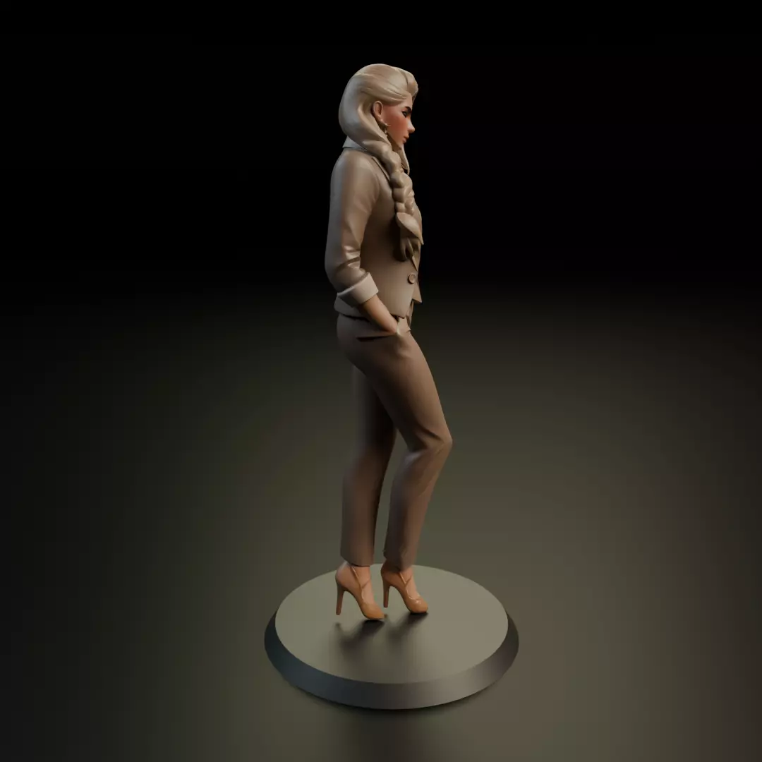 executive pinup 3D print model_2
