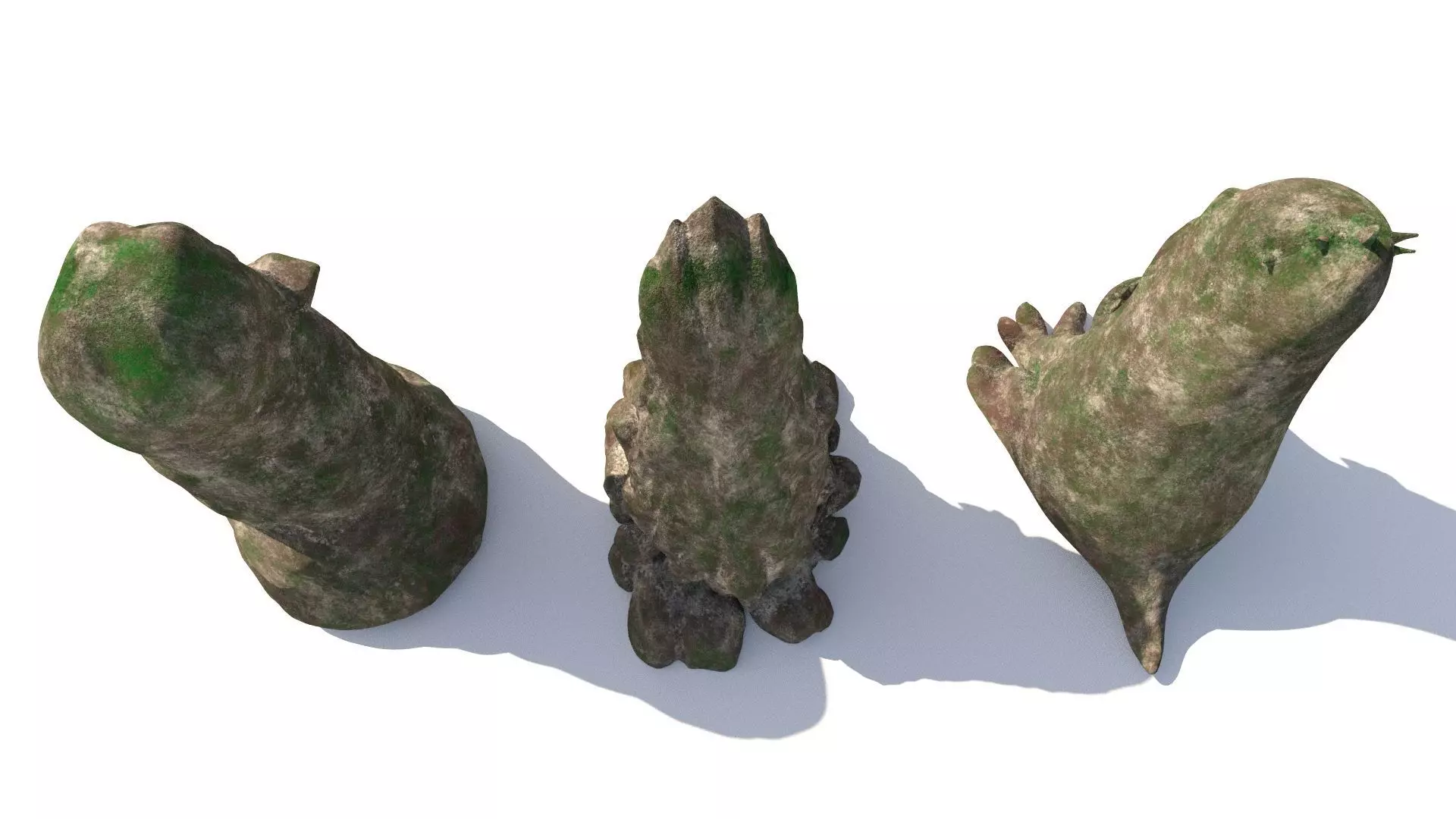 stone totems shaped like monsters 3D model_6