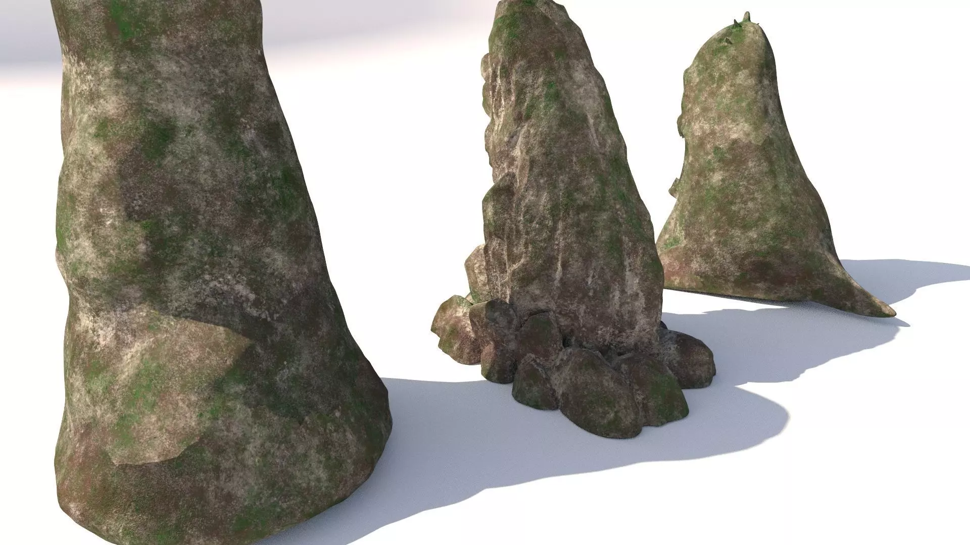 stone totems shaped like monsters 3D model_9