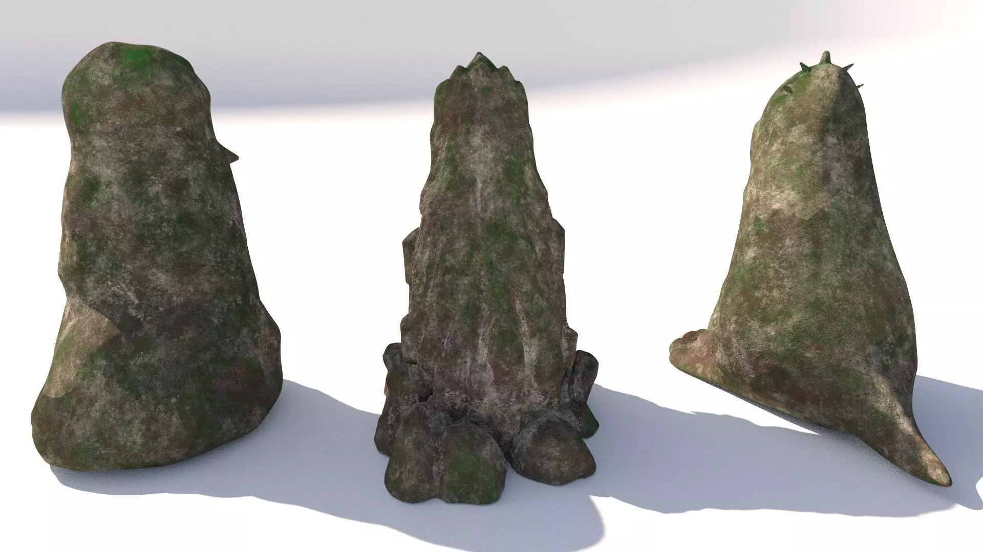 stone totems shaped like monsters 3D model_5