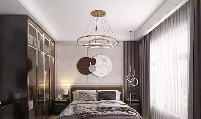 Bedroom Interior 3D model 5