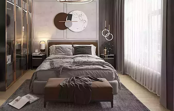 Bedroom Interior 3D model 4