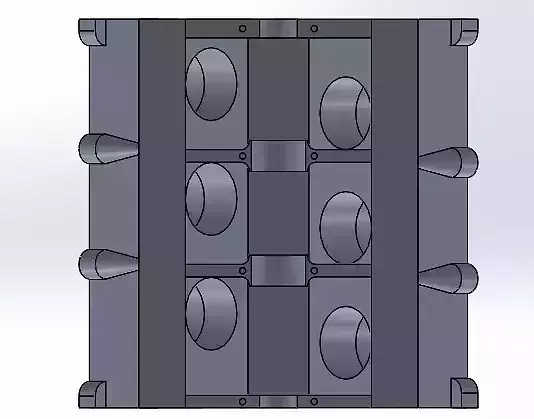 V6 engine block motor 3D model