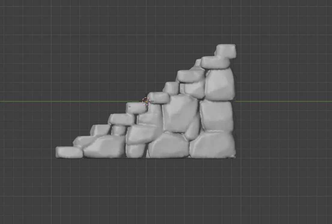 Mossy Stone Stairway Low-poly 3D model_13