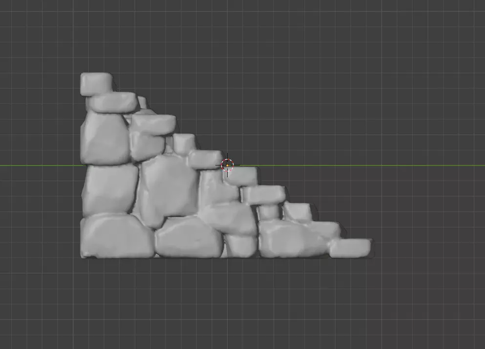 Mossy Stone Stairway Low-poly 3D model_11