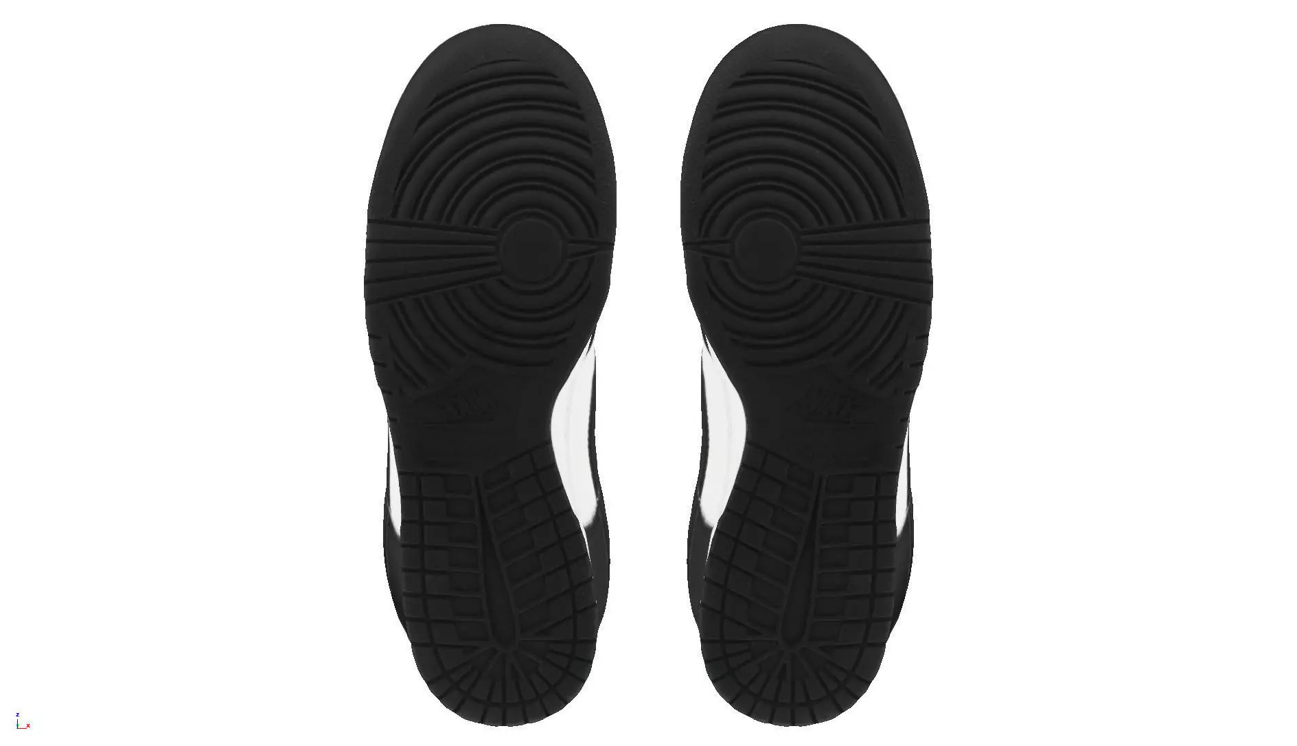 Nike Dunk Low Retro Black Low-poly 3D model_7