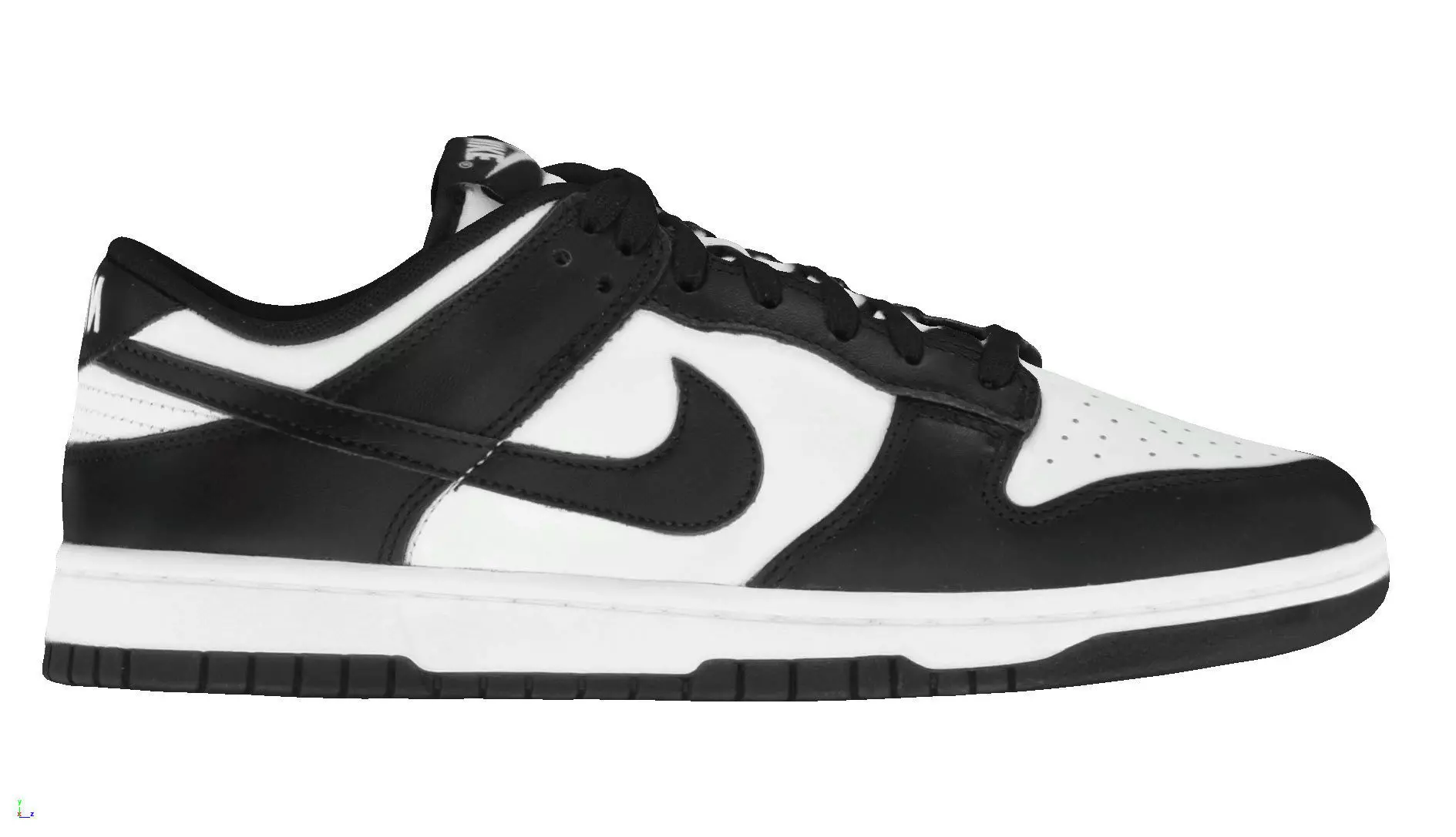 Nike Dunk Low Retro Black Low-poly 3D model_1
