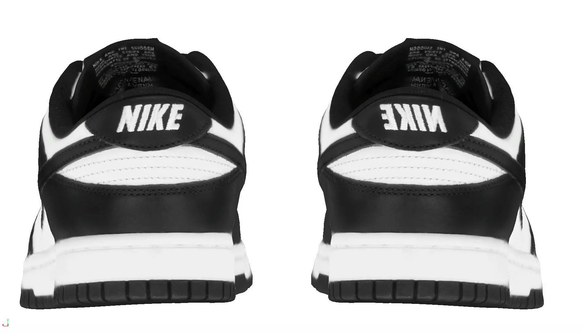 Nike Dunk Low Retro Black Low-poly 3D model_5