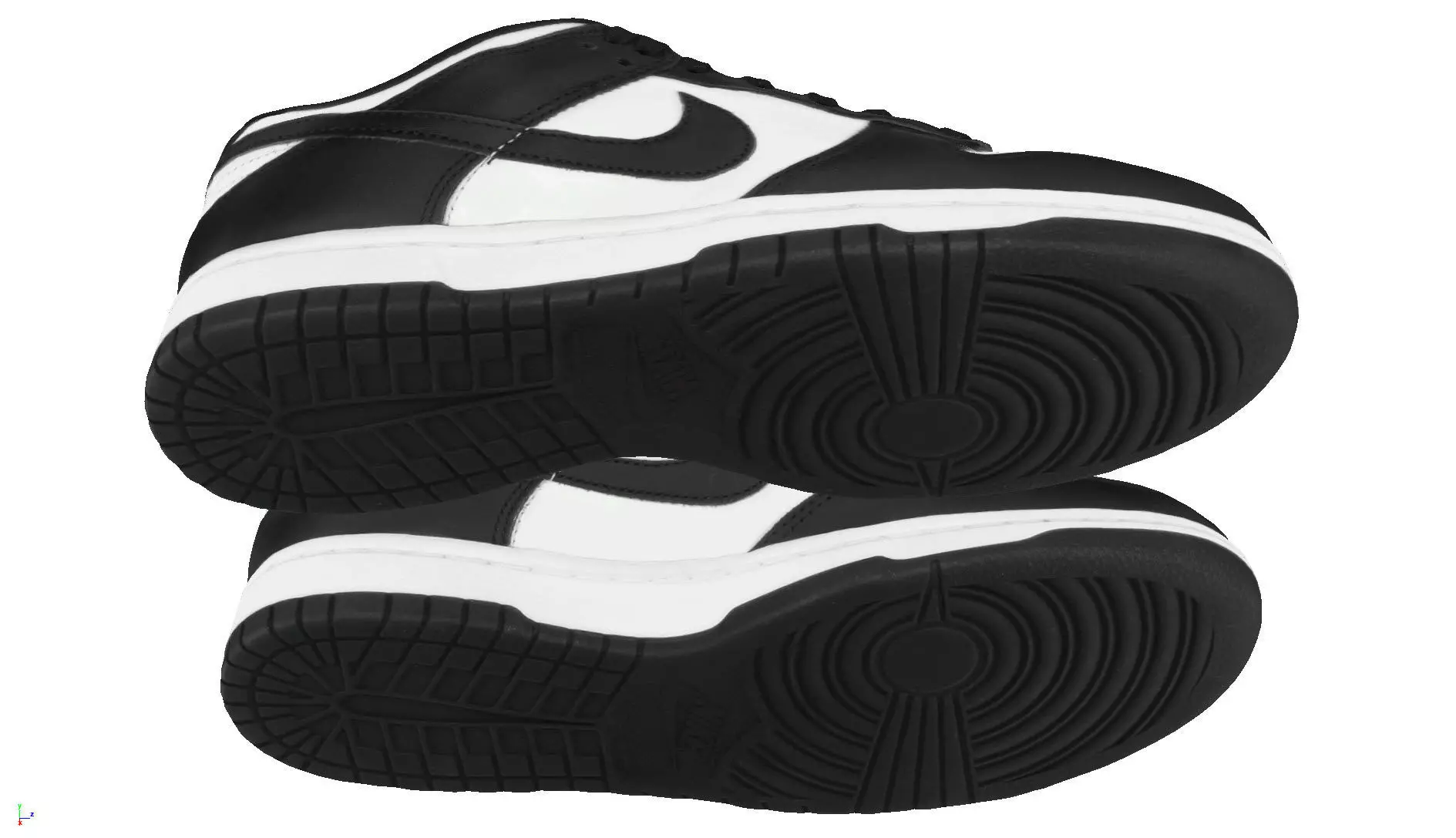 Nike Dunk Low Retro Black Low-poly 3D model_6