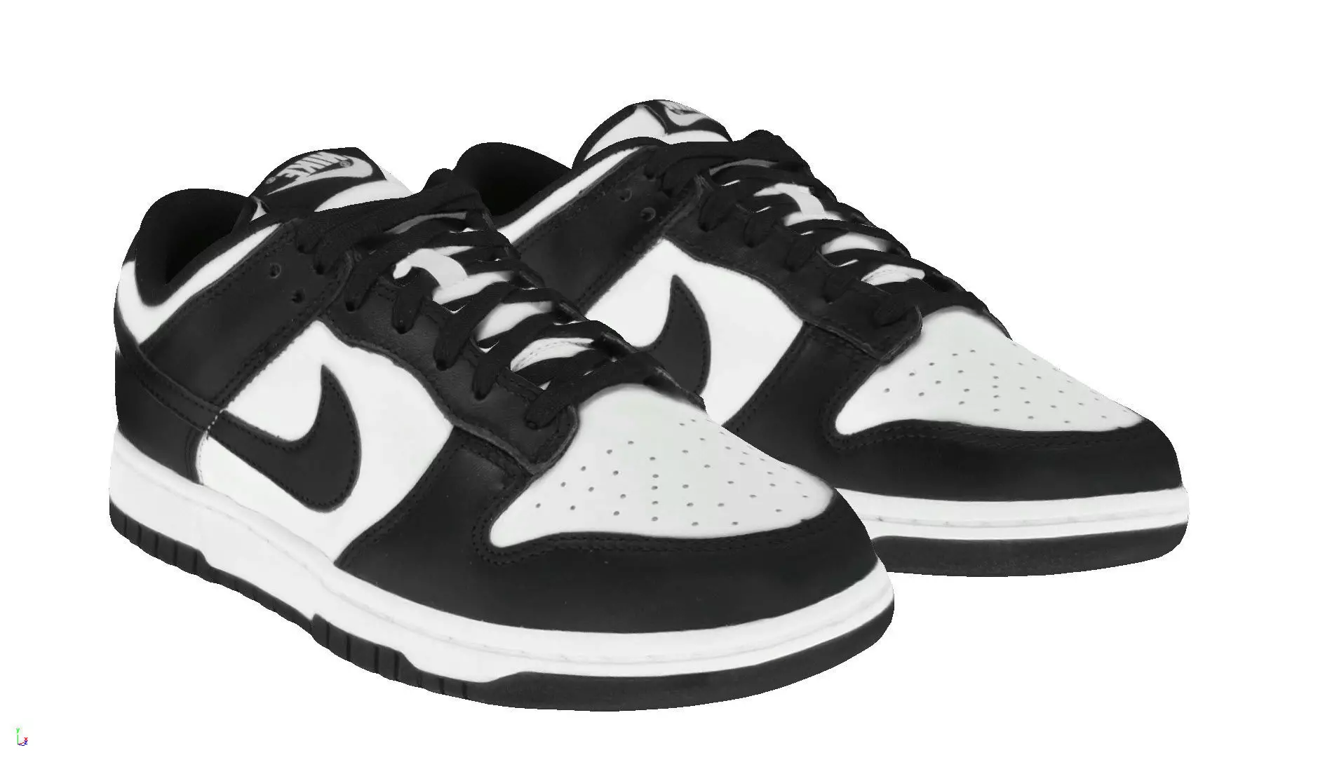 Nike Dunk Low Retro Black Low-poly 3D model_0