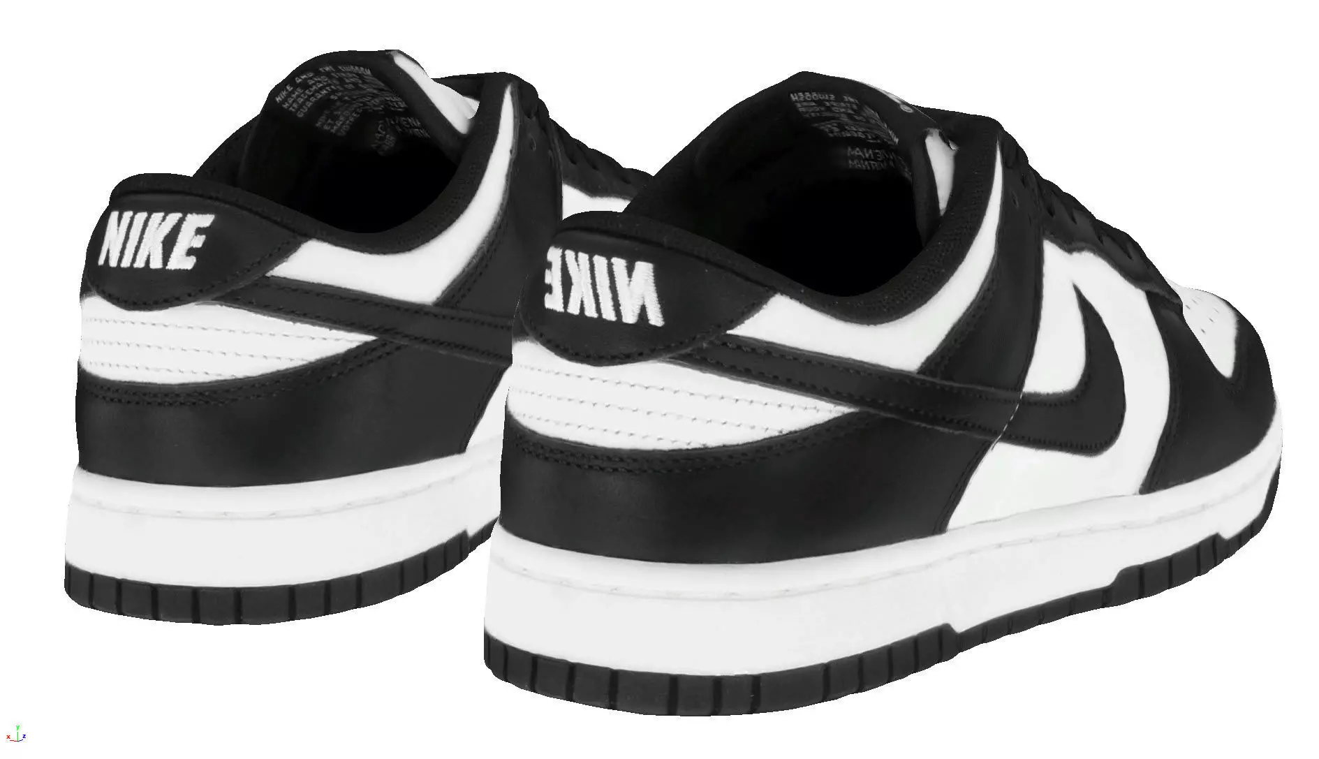 Nike Dunk Low Retro Black Low-poly 3D model_4
