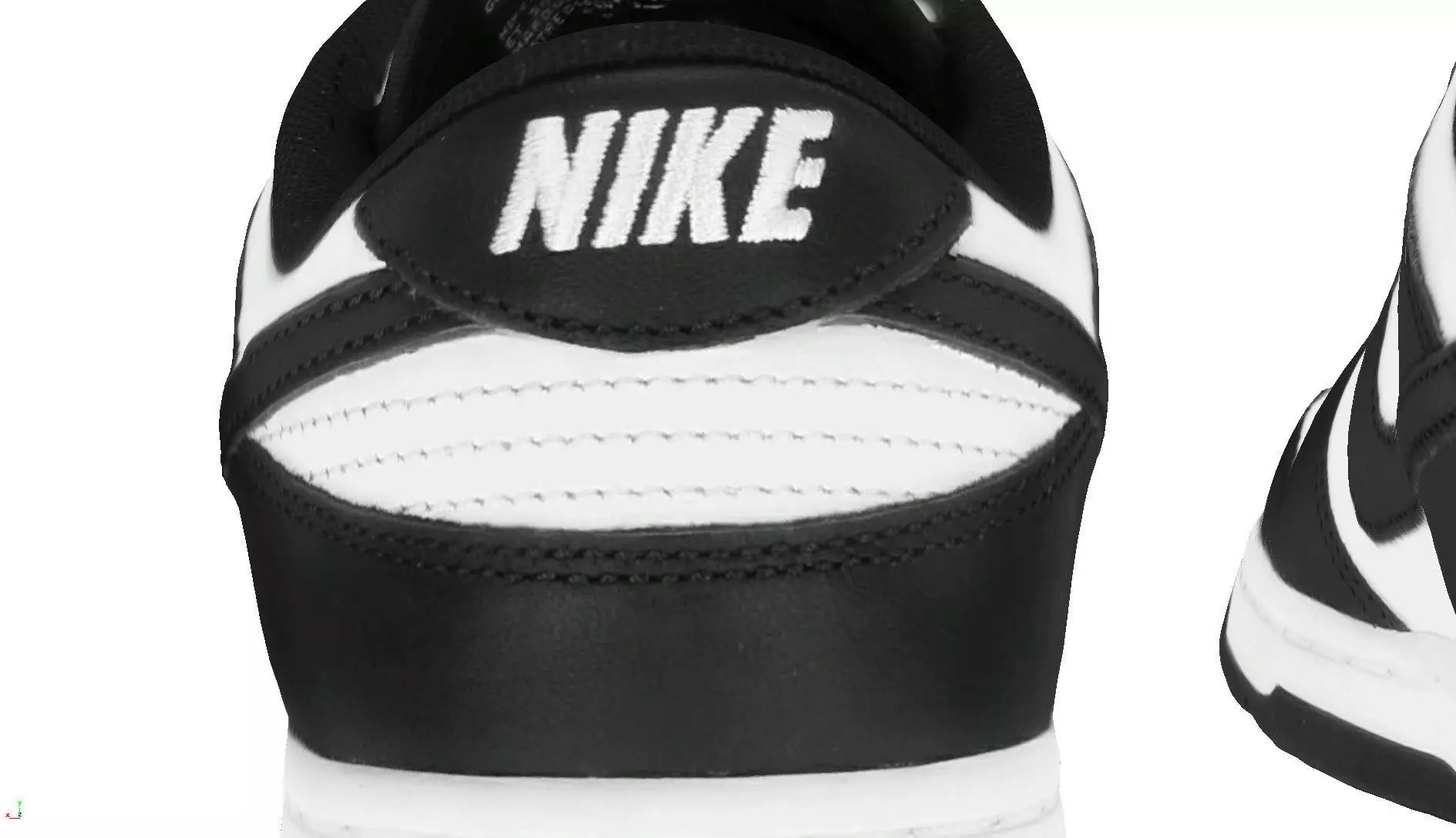 Nike Dunk Low Retro Black Low-poly 3D model_9