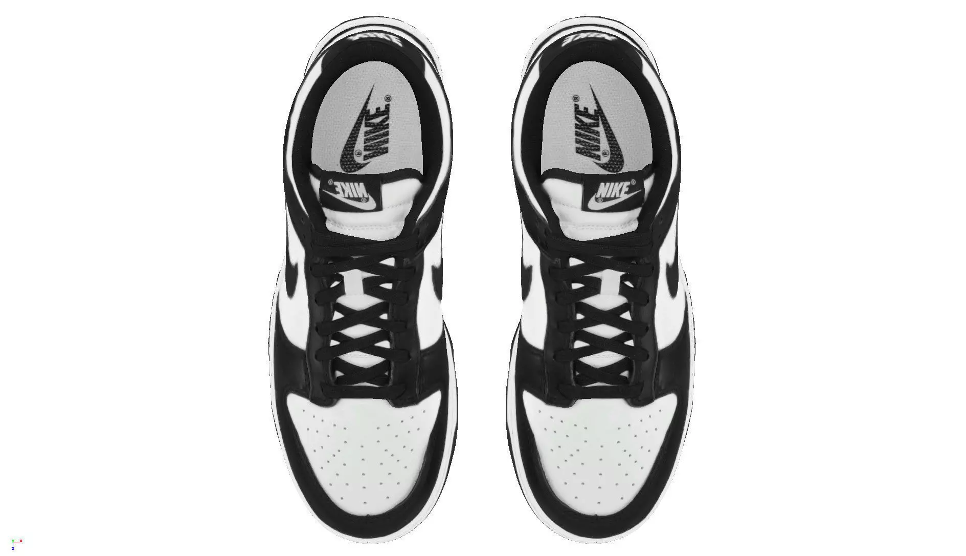 Nike Dunk Low Retro Black Low-poly 3D model_3