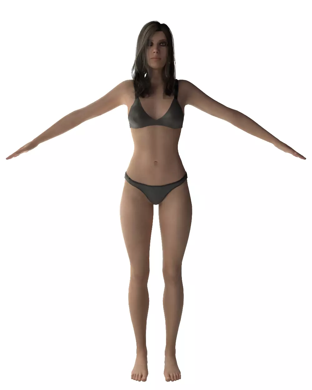 Evelyn - Realistic Female Base Mesh 3D model_0