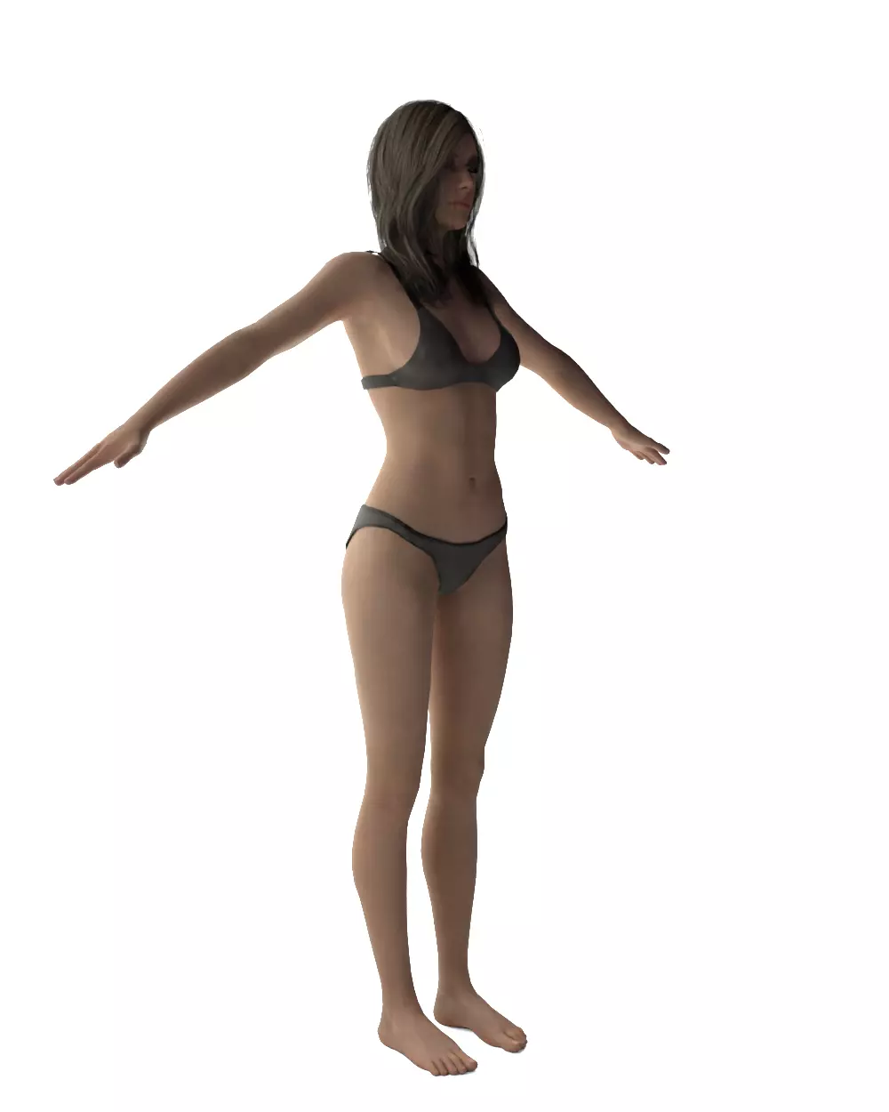 Evelyn - Realistic Female Base Mesh 3D model_16