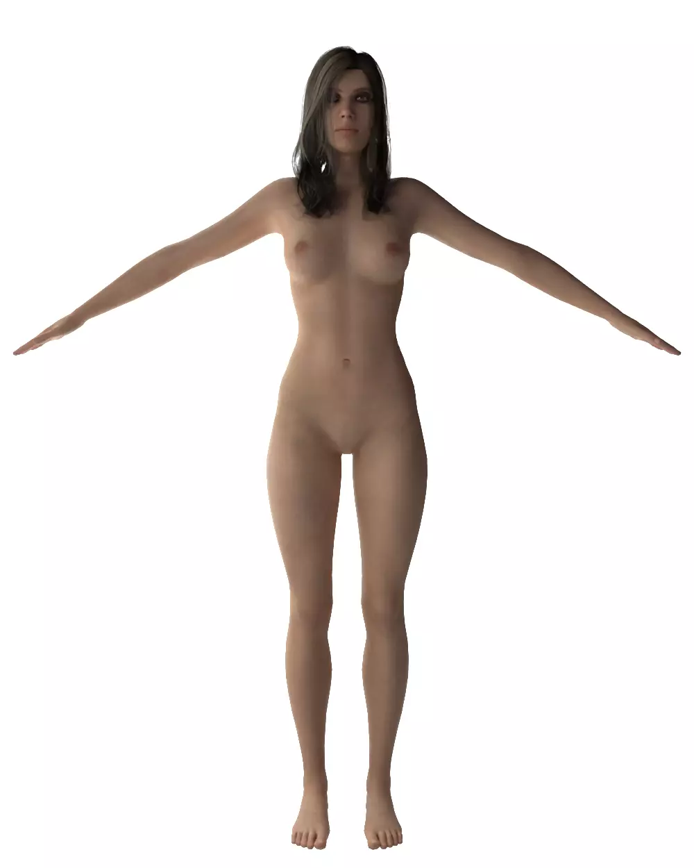 Evelyn - Realistic Female Base Mesh 3D model_1