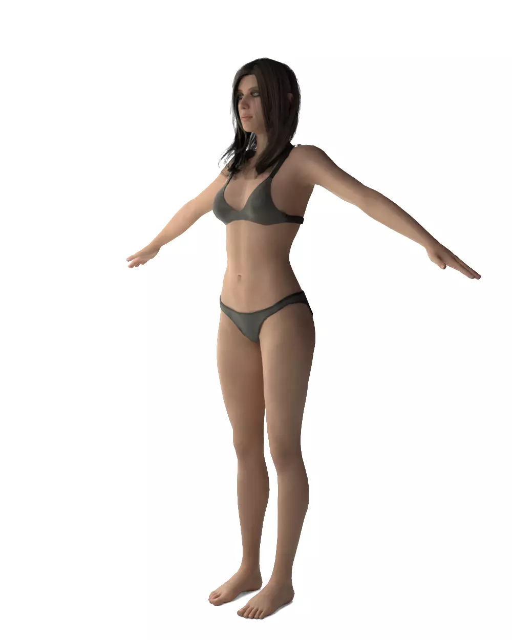 Evelyn - Realistic Female Base Mesh 3D model_5