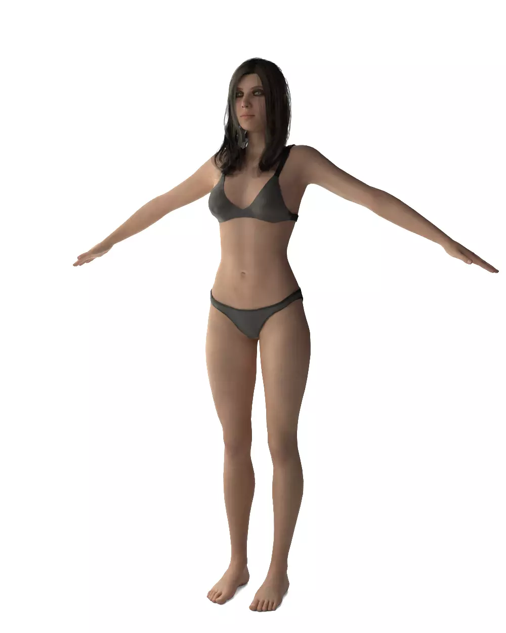 Evelyn - Realistic Female Base Mesh 3D model_3
