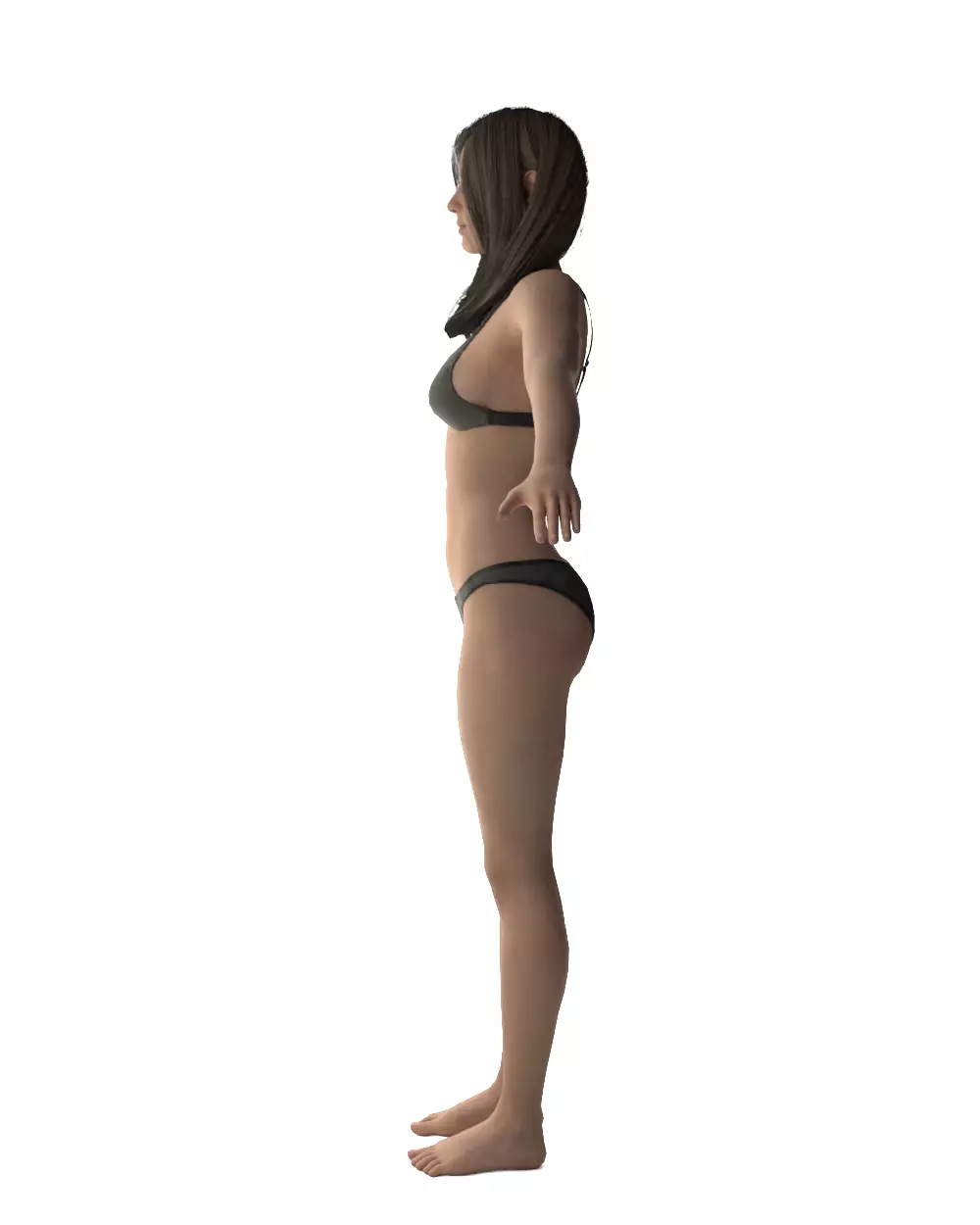 Evelyn - Realistic Female Base Mesh 3D model_6