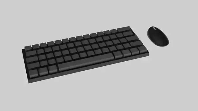 Mechanical Keyboard and mouse 3d models - Game ready