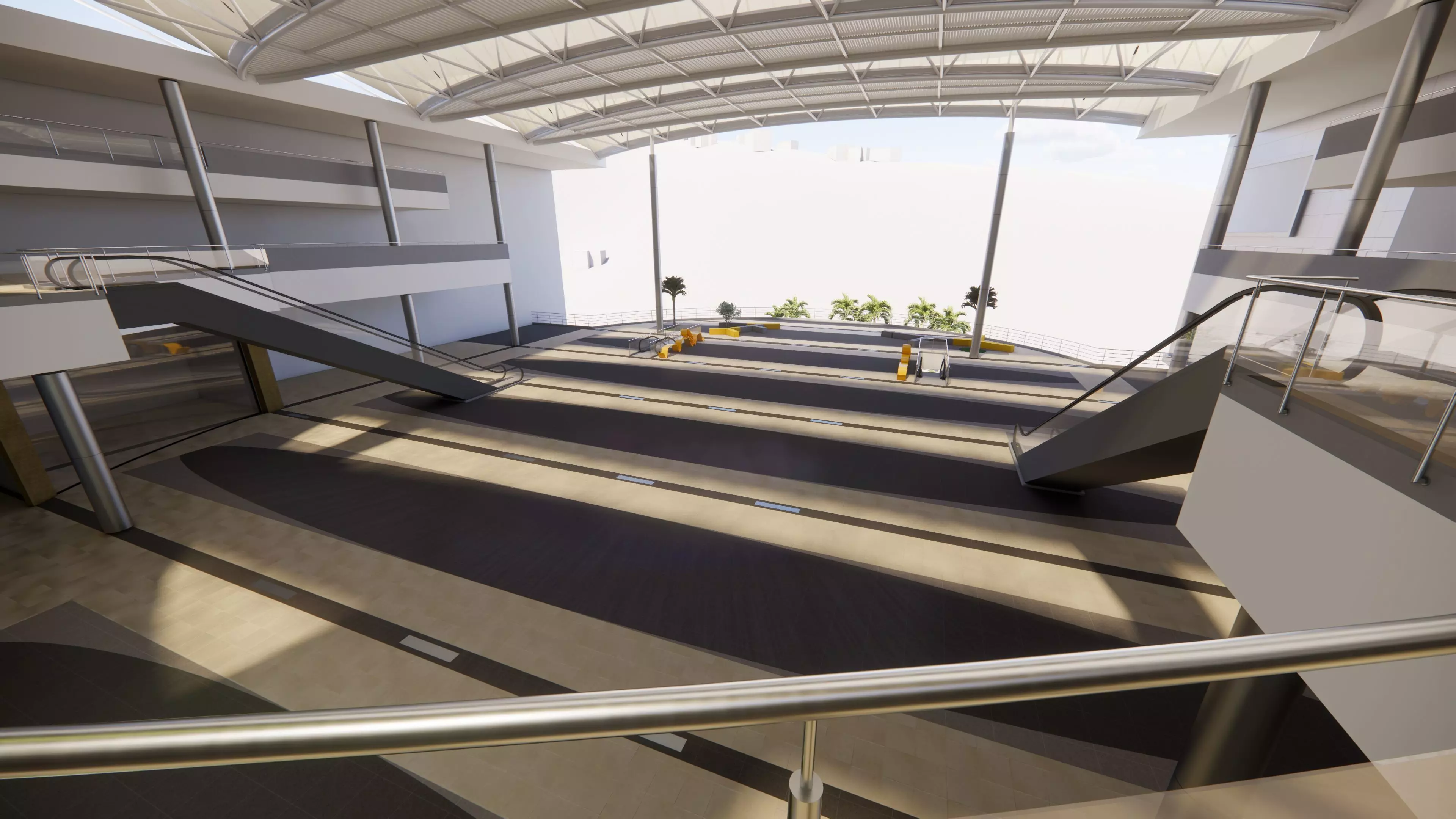 Shopping Mall Section 3D model_9