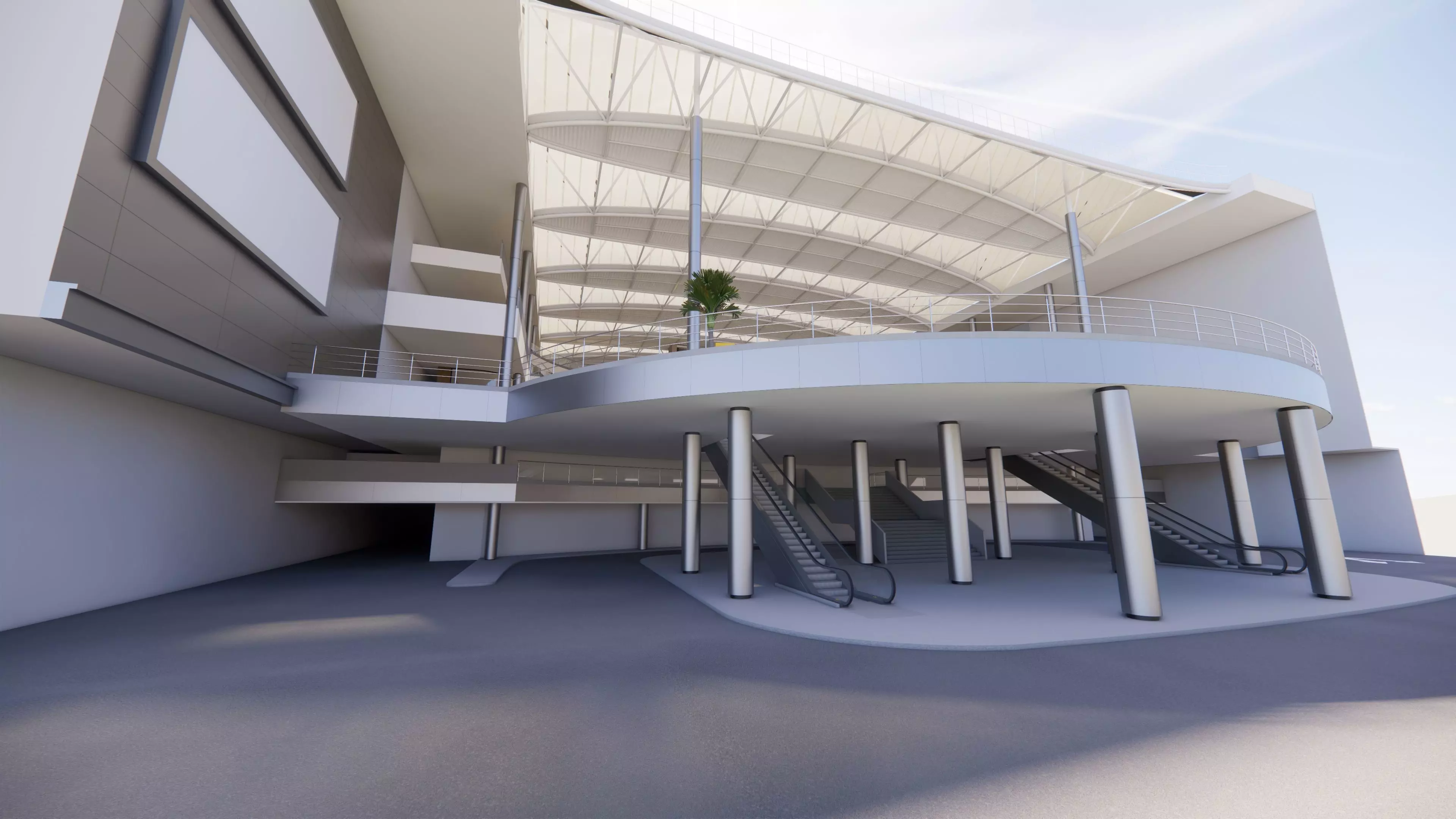 Shopping Mall Section 3D model_4