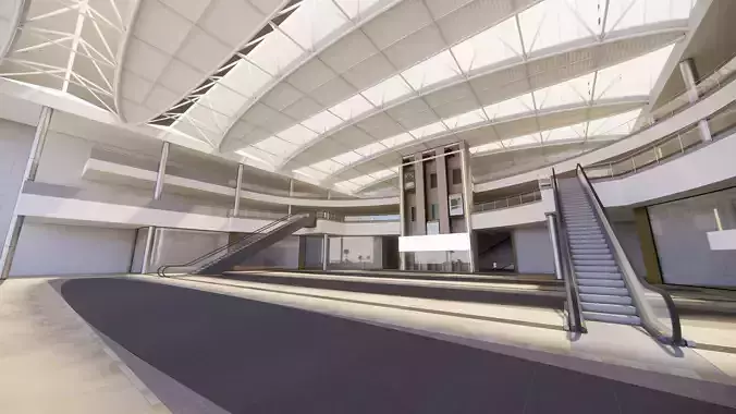 Shopping Mall Section 3D model