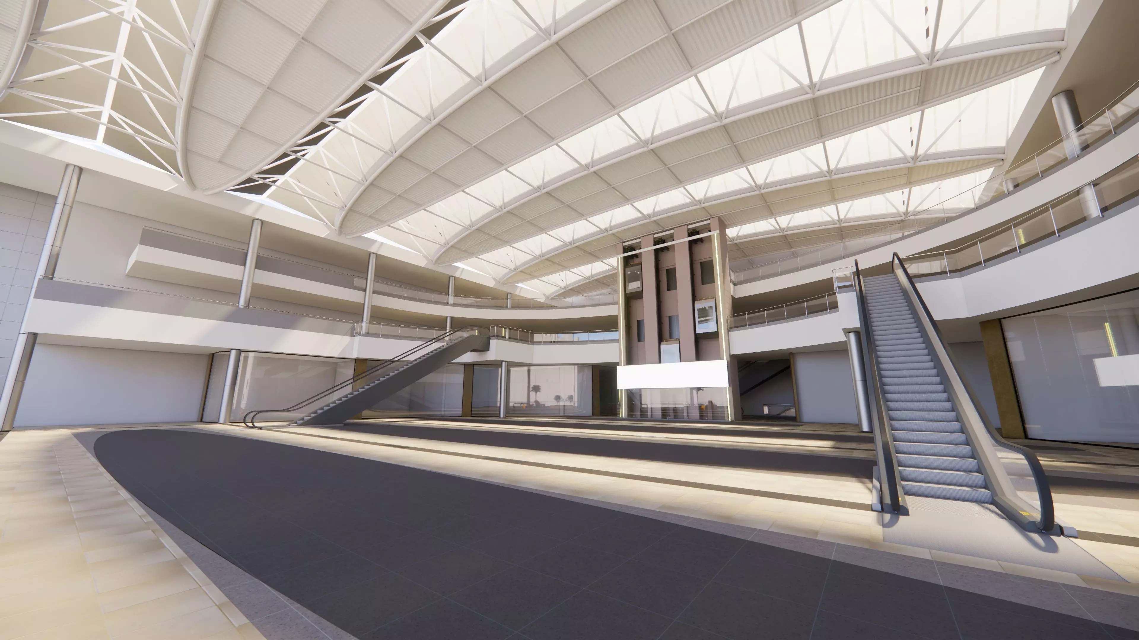 Shopping Mall Section 3D model_0