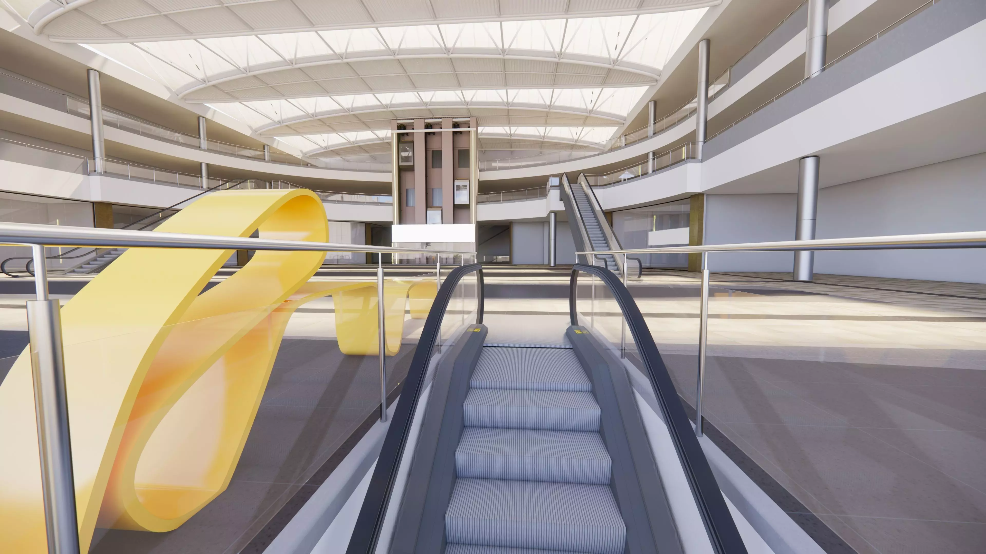 Shopping Mall Section 3D model_2