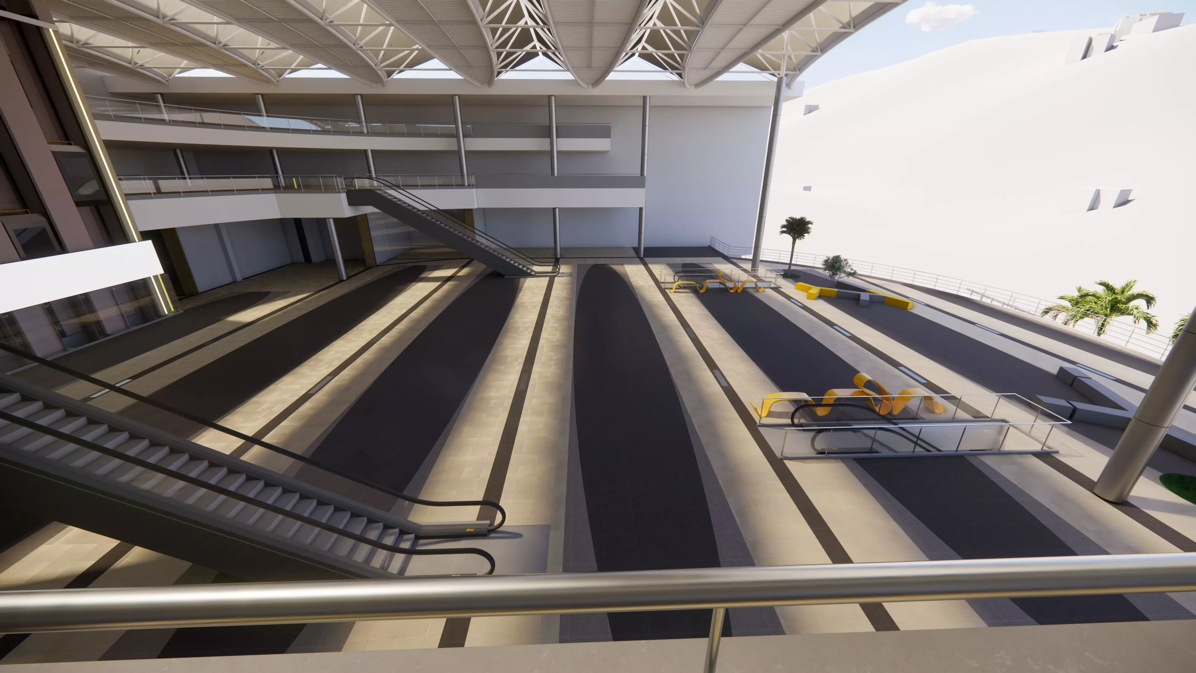 Shopping Mall Section 3D model_10