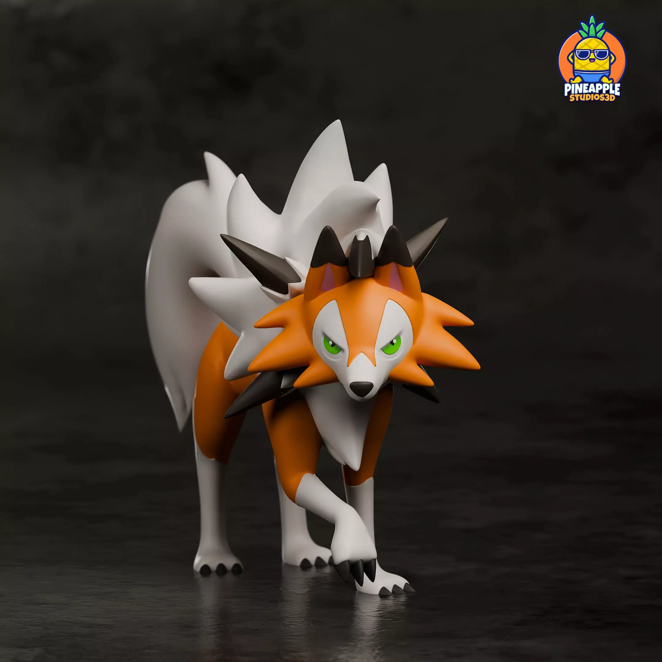 lycanrock dusk form  3D print model_0