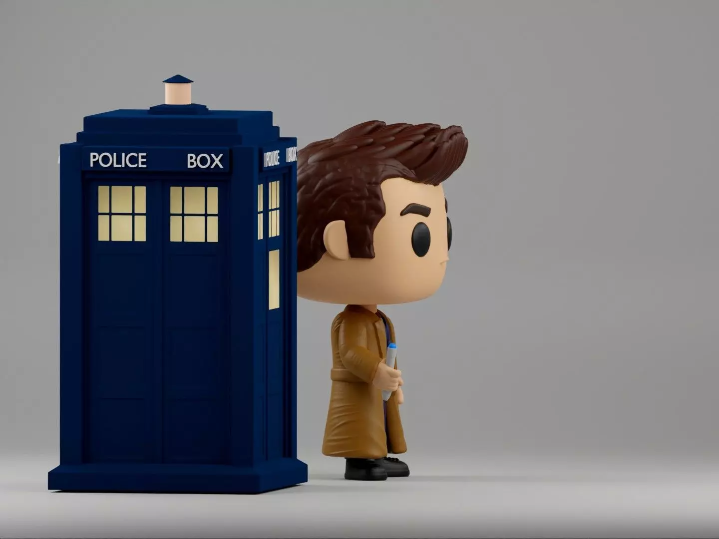 10th Doctor Funko Pop from Doctor Who 3D print model_14