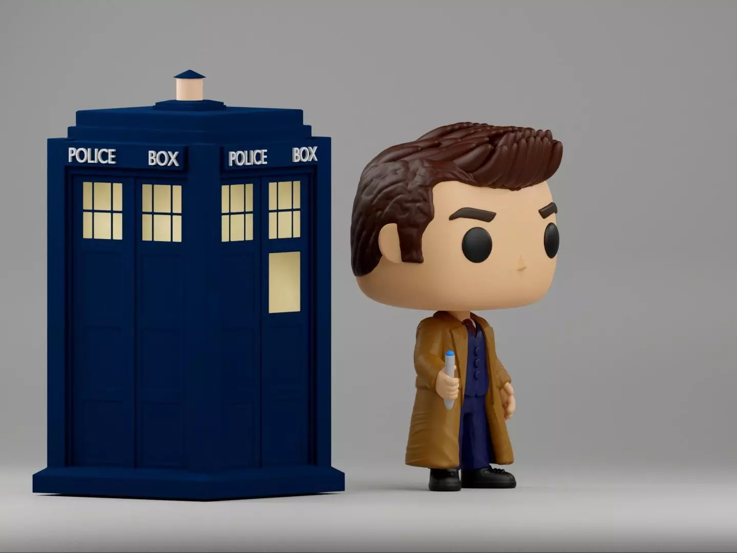 10th Doctor Funko Pop from Doctor Who 3D print model_15