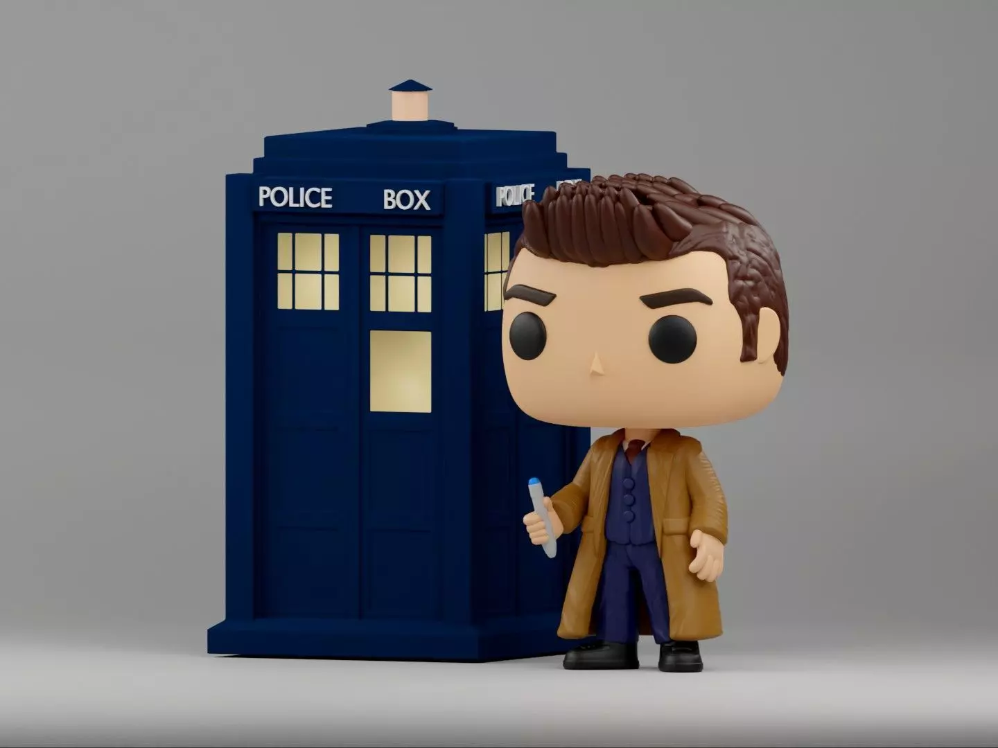 10th Doctor Funko Pop from Doctor Who 3D print model_4