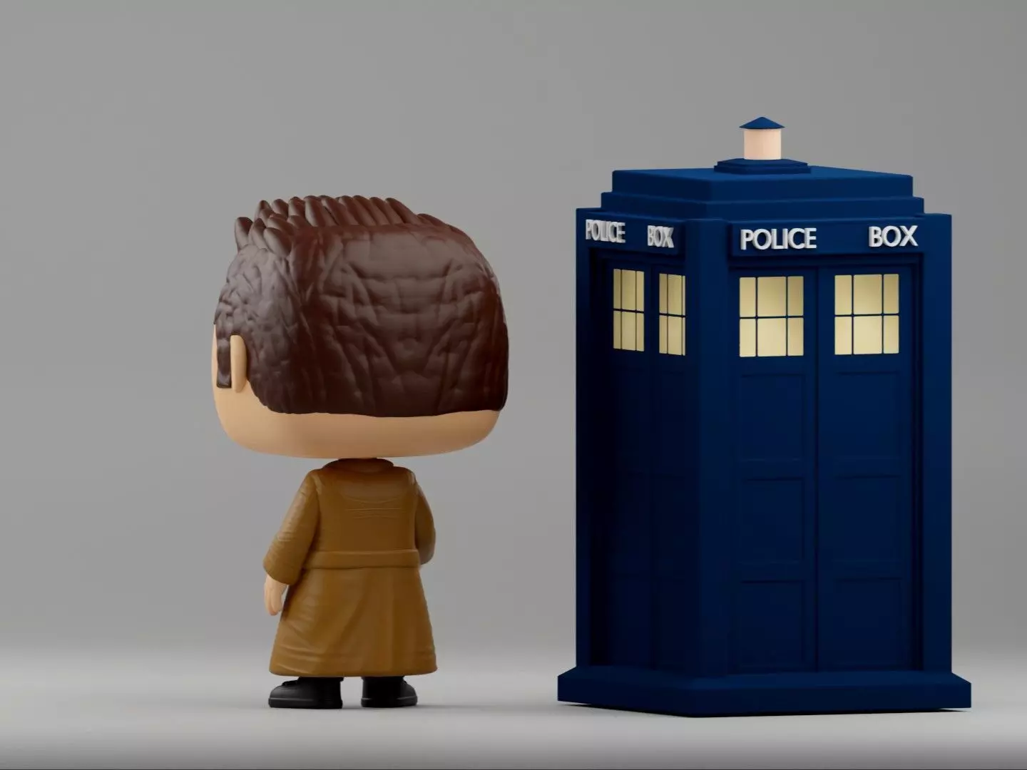 10th Doctor Funko Pop from Doctor Who 3D print model_9