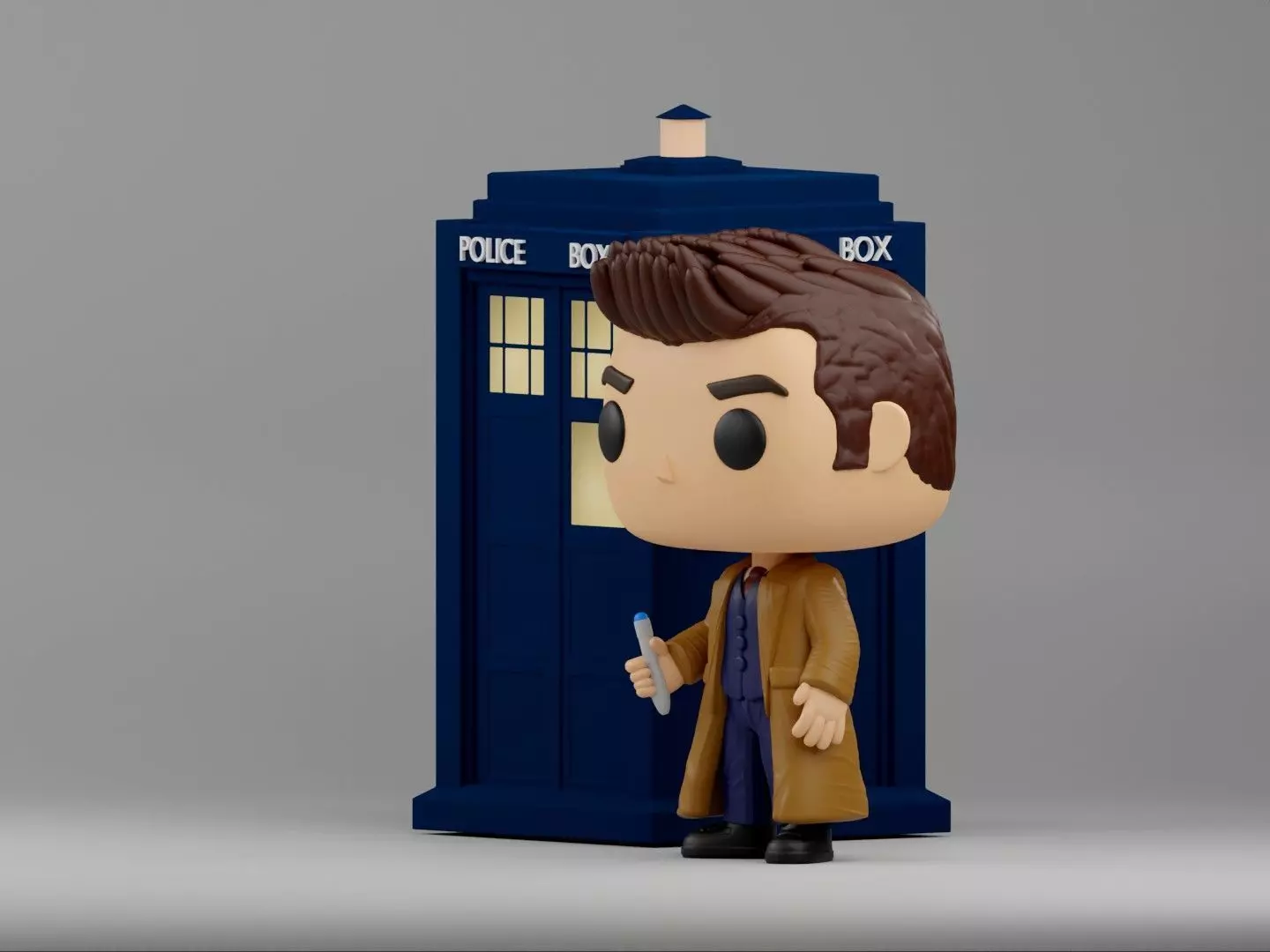 10th Doctor Funko Pop from Doctor Who 3D print model_5