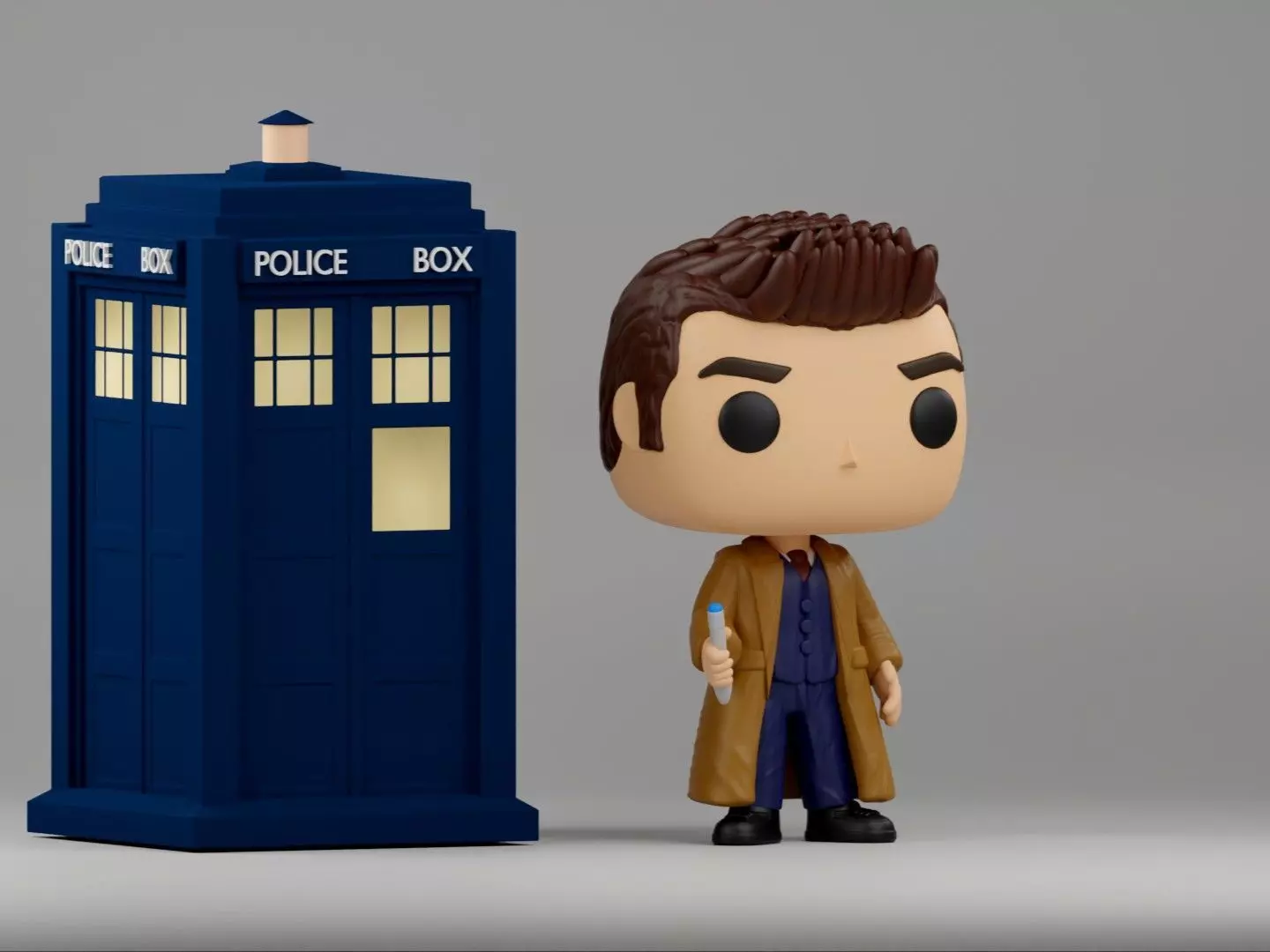 10th Doctor Funko Pop from Doctor Who 3D print model_16