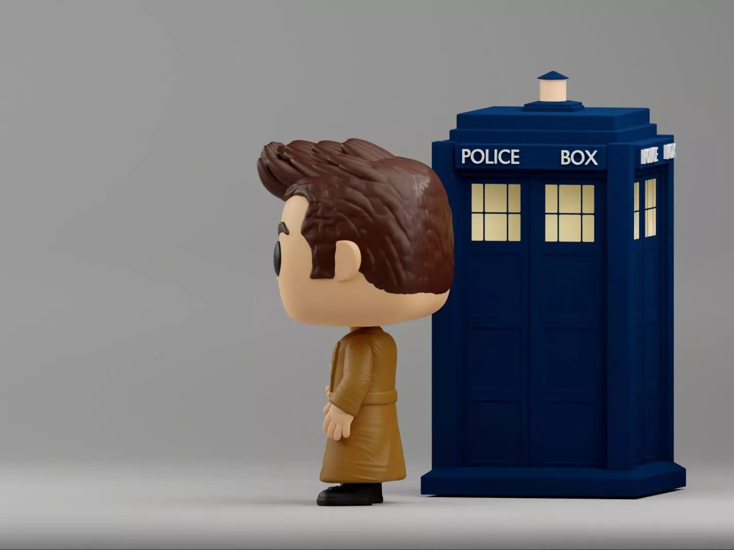 10th Doctor Funko Pop from Doctor Who 3D print model_7